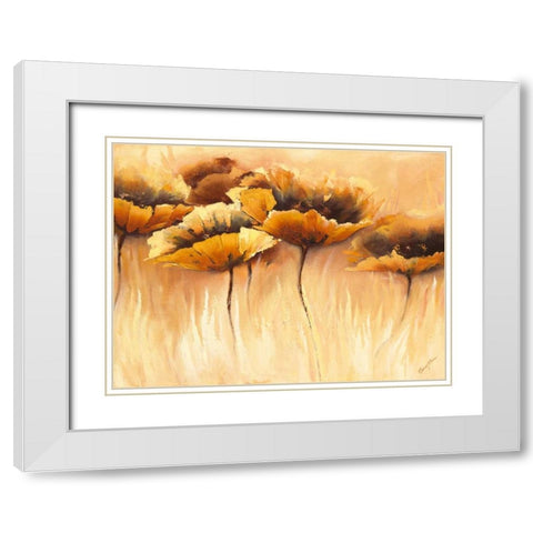 Samt Symphonie White Modern Wood Framed Art Print with Double Matting by Filatov, Elena