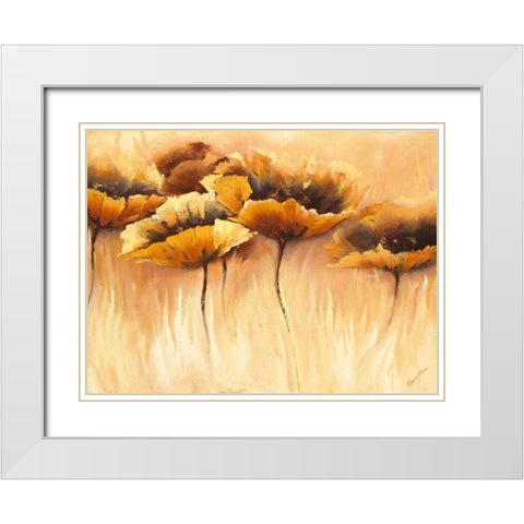 Samt Symphonie White Modern Wood Framed Art Print with Double Matting by Filatov, Elena