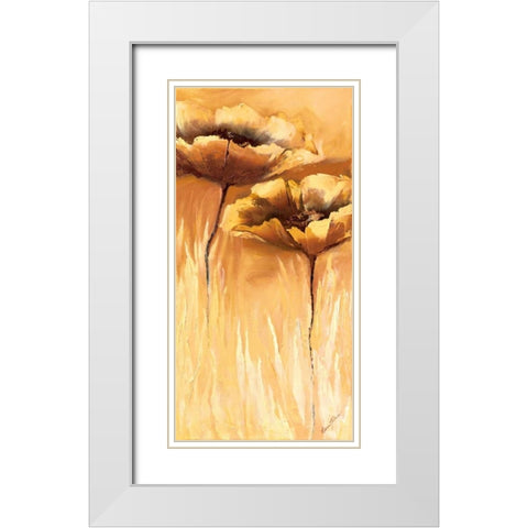 Kupfer Symphonie White Modern Wood Framed Art Print with Double Matting by Filatov, Elena
