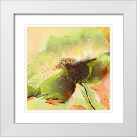 Mint Spring I White Modern Wood Framed Art Print with Double Matting by Filatov, Elena