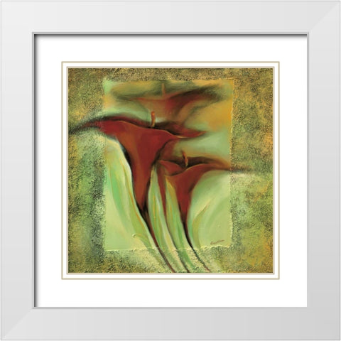 Romance I White Modern Wood Framed Art Print with Double Matting by Filatov, Elena
