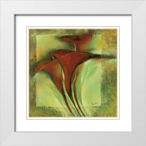 Romance II White Modern Wood Framed Art Print with Double Matting by Filatov, Elena