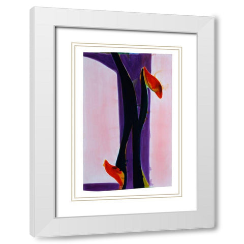 OkÃ¨ III White Modern Wood Framed Art Print with Double Matting by Fusi, Federico