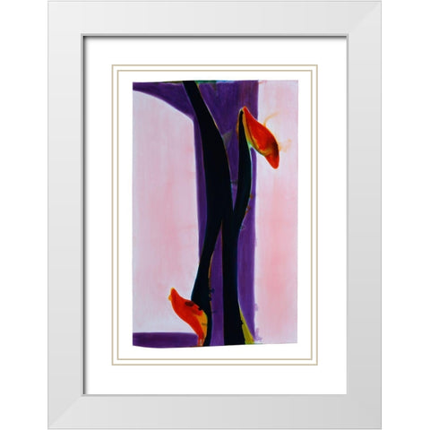 OkÃ¨ III White Modern Wood Framed Art Print with Double Matting by Fusi, Federico