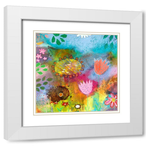 Goldkehlchen Teil I White Modern Wood Framed Art Print with Double Matting by Schmalzl, Franziska