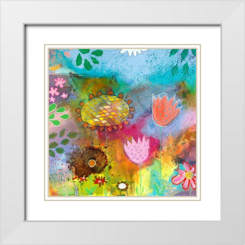 Goldkehlchen Teil I White Modern Wood Framed Art Print with Double Matting by Schmalzl, Franziska