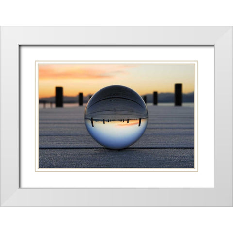Chiemseemorgen I White Modern Wood Framed Art Print with Double Matting by Rossmeissl, Gerhard