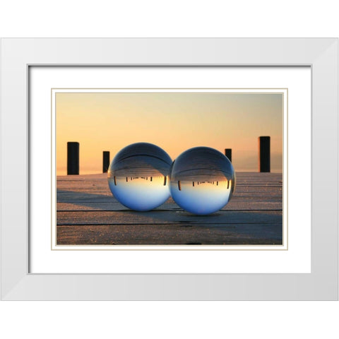 Chiemseemorgen II White Modern Wood Framed Art Print with Double Matting by Rossmeissl, Gerhard