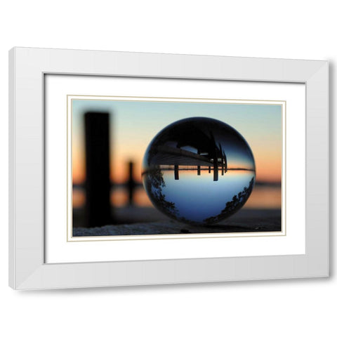 Abendstimmung White Modern Wood Framed Art Print with Double Matting by Rossmeissl, Gerhard