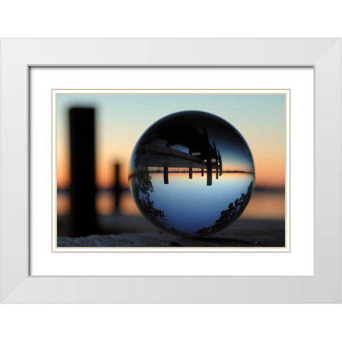 Abendstimmung White Modern Wood Framed Art Print with Double Matting by Rossmeissl, Gerhard