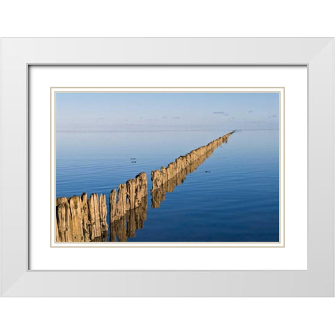 Weite White Modern Wood Framed Art Print with Double Matting by Rossmeissl, Gerhard