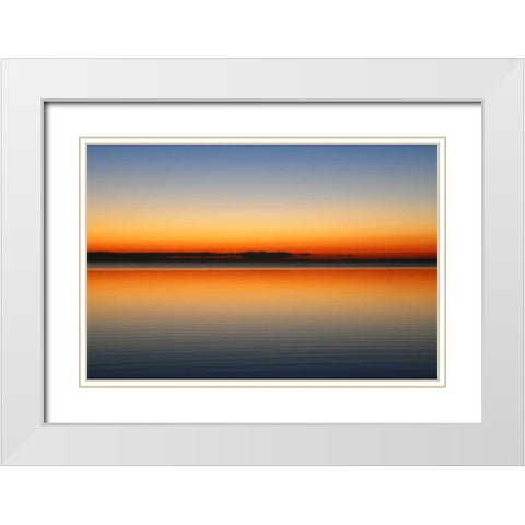 Horizont White Modern Wood Framed Art Print with Double Matting by Rossmeissl, Gerhard