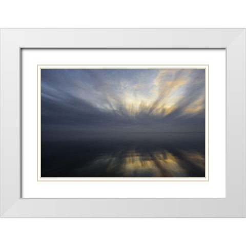 Horizont und Licht V White Modern Wood Framed Art Print with Double Matting by Rossmeissl, Gerhard