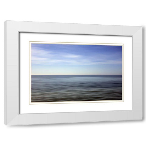 Horizont und Licht VII White Modern Wood Framed Art Print with Double Matting by Rossmeissl, Gerhard
