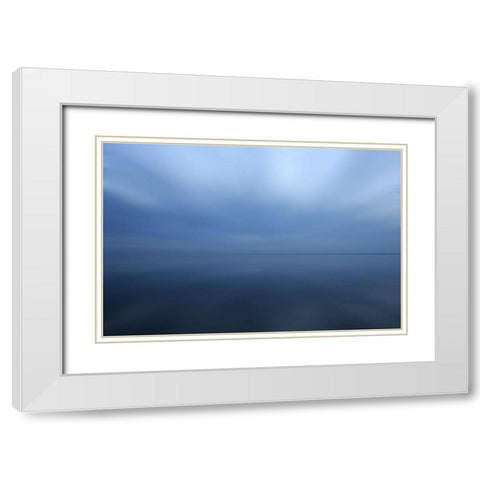 Blue Sea I  White Modern Wood Framed Art Print with Double Matting by Rossmeissl, Gerhard