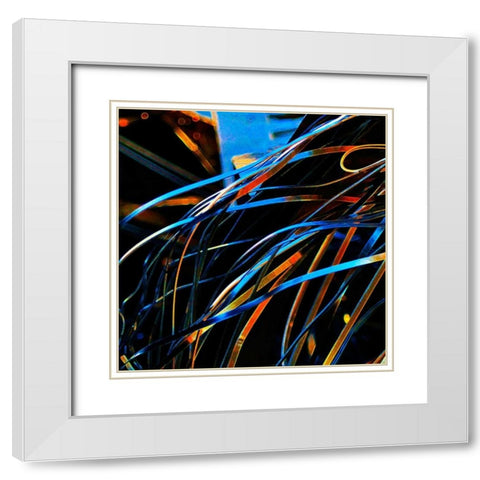 Energie-1 White Modern Wood Framed Art Print with Double Matting by Weisman, Gerd