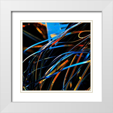 Energie-1 White Modern Wood Framed Art Print with Double Matting by Weisman, Gerd