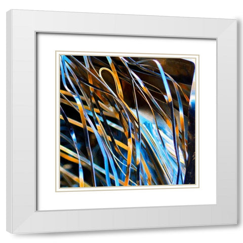 Energie-3 White Modern Wood Framed Art Print with Double Matting by Weisman, Gerd