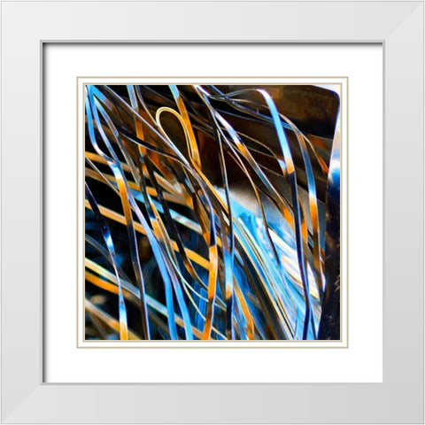 Energie-3 White Modern Wood Framed Art Print with Double Matting by Weisman, Gerd