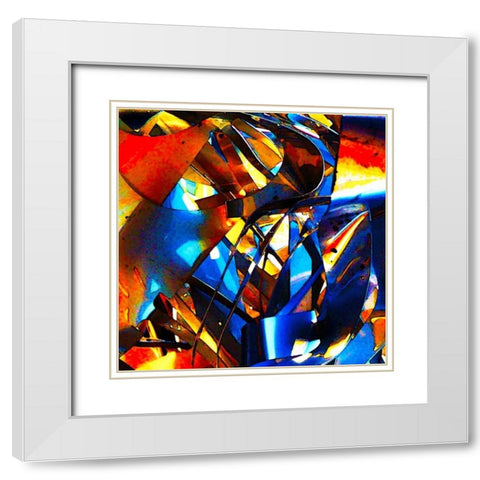 Kama White Modern Wood Framed Art Print with Double Matting by Weisman, Gerd