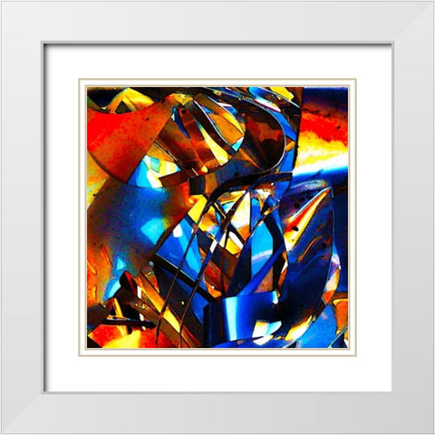 Kama White Modern Wood Framed Art Print with Double Matting by Weisman, Gerd