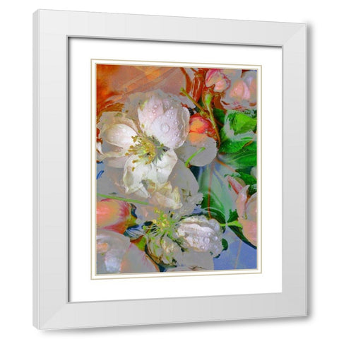 Blumenliebe White Modern Wood Framed Art Print with Double Matting by Weissing, Gerd