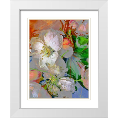 Blumenliebe White Modern Wood Framed Art Print with Double Matting by Weissing, Gerd