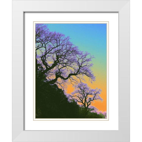 Zeitformen White Modern Wood Framed Art Print with Double Matting by Weissing, Gerd