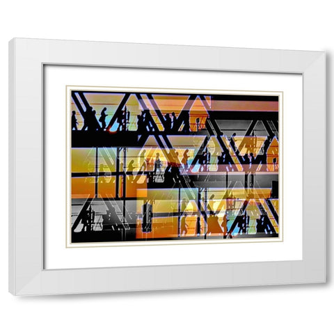 Bridge Live White Modern Wood Framed Art Print with Double Matting by Weissing, Gerd