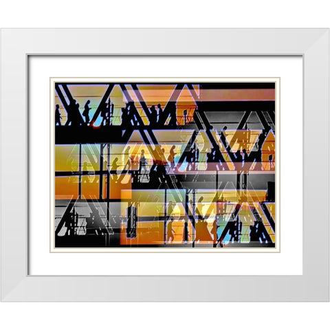 Bridge Live White Modern Wood Framed Art Print with Double Matting by Weissing, Gerd