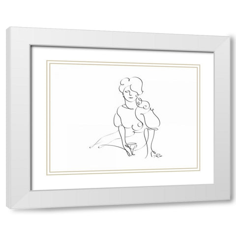Drinker White Modern Wood Framed Art Print with Double Matting by Mahdavi, Gholam Reza