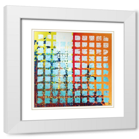 OT.21042012 White Modern Wood Framed Art Print with Double Matting by Pfeiffer, H.M.