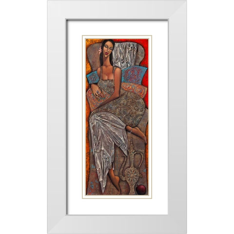 Tagesruhe White Modern Wood Framed Art Print with Double Matting by Tsantekidou, Rose