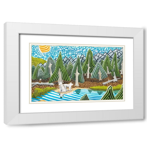 En tierras salvajes White Modern Wood Framed Art Print with Double Matting by Ortas, Javier