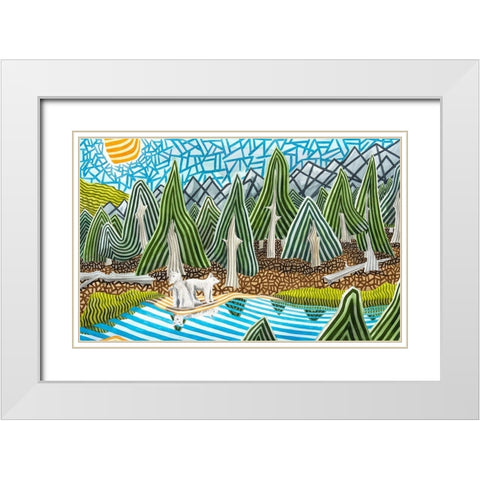 En tierras salvajes White Modern Wood Framed Art Print with Double Matting by Ortas, Javier