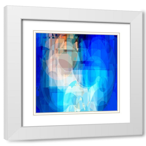 blue swing White Modern Wood Framed Art Print with Double Matting by Lorenz, Peter
