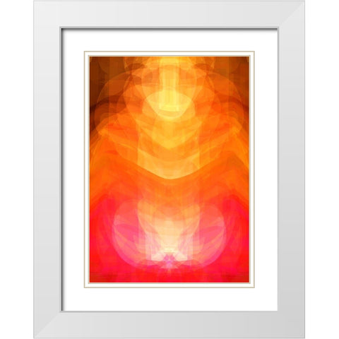 sitting deity White Modern Wood Framed Art Print with Double Matting by Lorenz, Peter