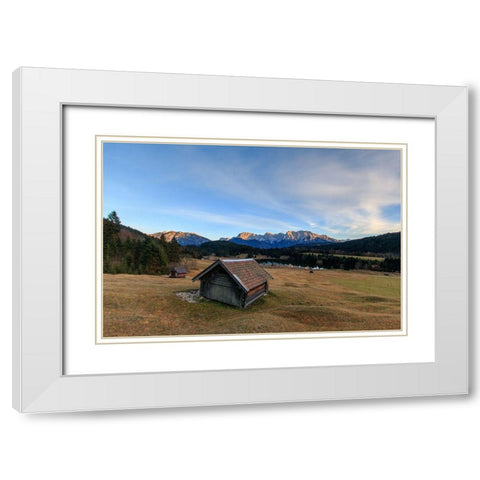 Der Geroldsee in Bayern White Modern Wood Framed Art Print with Double Matting by Scholz, Markus