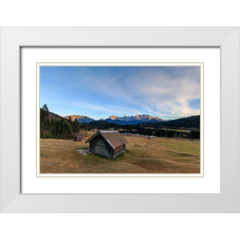 Der Geroldsee in Bayern White Modern Wood Framed Art Print with Double Matting by Scholz, Markus