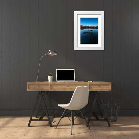 Das letzte Licht, irgendwo in Bayern White Modern Wood Framed Art Print with Double Matting by Scholz, Markus