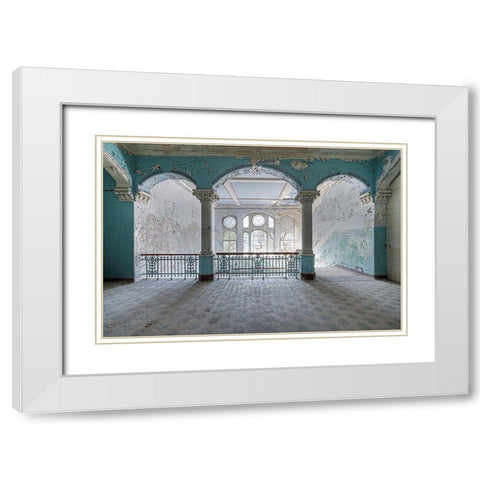 Beelitz No. 1 White Modern Wood Framed Art Print with Double Matting by Belhadi, Michael