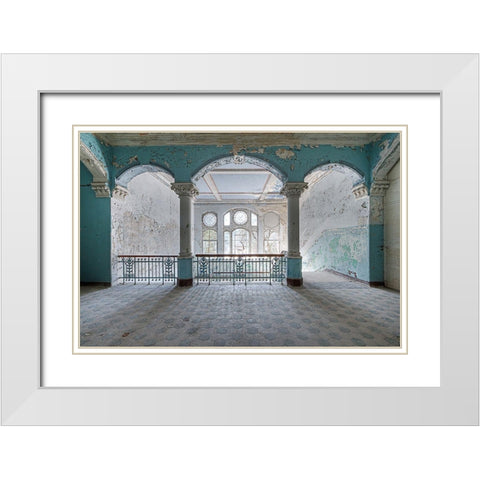 Beelitz No. 1 White Modern Wood Framed Art Print with Double Matting by Belhadi, Michael