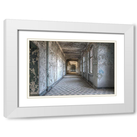 Beelitz No. 6 White Modern Wood Framed Art Print with Double Matting by Belhadi, Michael