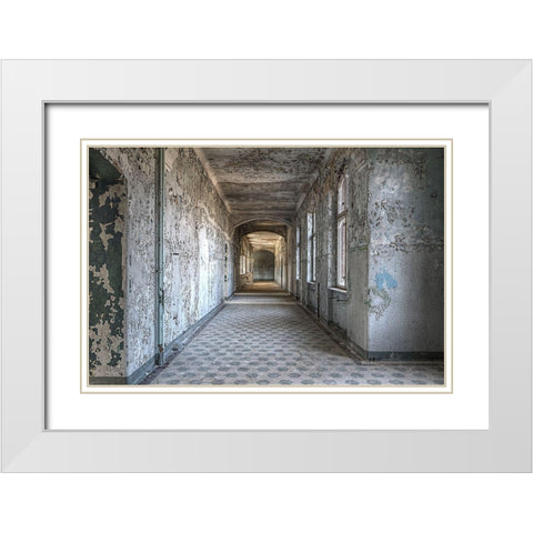 Beelitz No. 6 White Modern Wood Framed Art Print with Double Matting by Belhadi, Michael
