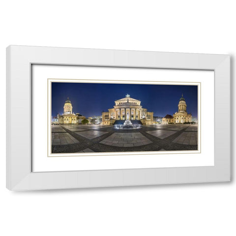 Berlin - Gendarmenmarkt White Modern Wood Framed Art Print with Double Matting by Abid, Michael