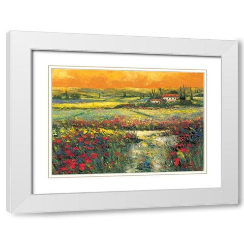 Toskana White Modern Wood Framed Art Print with Double Matting by Madjid