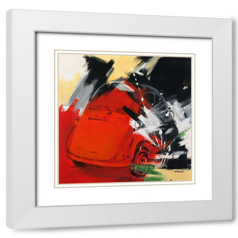 Isetta White Modern Wood Framed Art Print with Double Matting by Kirsch-Ulbricht, Monika
