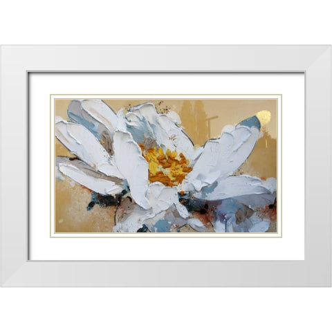 Secco White Modern Wood Framed Art Print with Double Matting by Beletti, Nicole