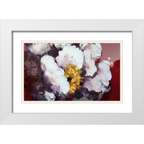 Bruciato White Modern Wood Framed Art Print with Double Matting by Beletti, Nicole