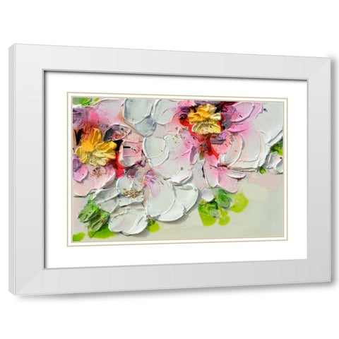 Margherita 1 White Modern Wood Framed Art Print with Double Matting by Beletti, Nicole